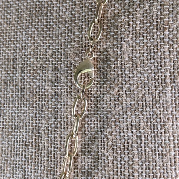 5/$18 Gem Stone Chain Gold Colored Metal Necklace - Picture 7 of 8